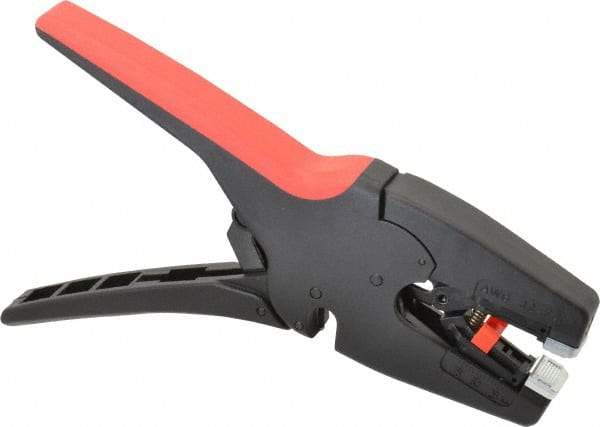 Knipex - 7 to 32 AWG Capacity Self-Adapting Insulation Stripper - 8" OAL, Comfort Grip Handle - Eagle Tool & Supply