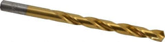 Chicago-Latrobe - Letter N 135° High Speed Steel Jobber Drill - TiN Finish, Right Hand Cut, Spiral Flute, Straight Shank, 4-3/8" OAL, Split Point - Eagle Tool & Supply