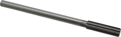 Made in USA - 37/64" High Speed Steel 8 Flute Chucking Reamer - Straight Flute, 0.4355" Straight Shank, 2" Flute Length, 8" OAL - Eagle Tool & Supply