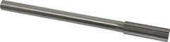 Made in USA - 45/64" High Speed Steel 8 Flute Chucking Reamer - Straight Flute, 0.5615" Straight Shank, 2-1/4" Flute Length, 9" OAL - Eagle Tool & Supply