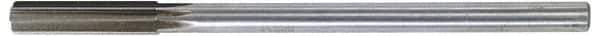 Made in USA - 0.635" High Speed Steel 8 Flute Chucking Reamer - Straight Flute, 0.5615" Straight Shank, 2-1/4" Flute Length, 9" OAL - Eagle Tool & Supply