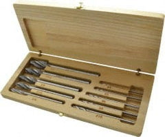 Made in USA - #10 to #4 Wire Socket Head Cap Screw Compatible, High Speed Steel, Solid Pilot Counterbore Set - Eagle Tool & Supply