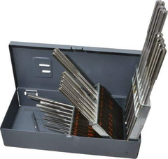 Made in USA - 1mm to 13mm, Chucking Reamer Set - Straight Flute, Right Hand Cut, 25 Pieces - Eagle Tool & Supply