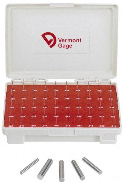 Vermont Gage - 416 Piece, 0.501-0.916 Inch Diameter Plug and Pin Gage Set - Minus 0.0002 Inch Tolerance, Class ZZ - Eagle Tool & Supply