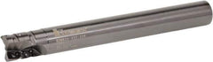 Kennametal - 25mm Cut Diam, 28mm Max Depth of Cut, 25mm Shank Diam, 170mm OAL, Indexable Square Shoulder Helical End Mill - GOMT 13T3.., JOMT 13T3.. Inserts, Cylindrical Shank, 0° Lead Angle, Series KDMR - Eagle Tool & Supply
