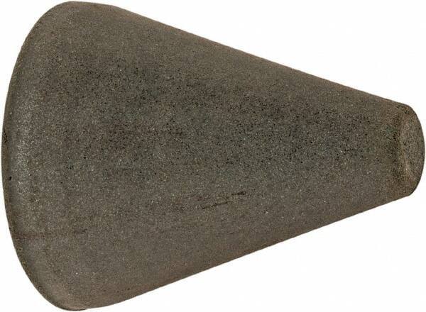 Cratex - 1" Max Diam x 1-1/4" Long, Taper, Rubberized Point - Very Fine Grade, Silicon Carbide, 1/4" Arbor Hole, Unmounted - Eagle Tool & Supply