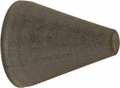 Cratex - 1" Max Diam x 1-1/4" Long, Taper, Rubberized Point - Very Fine Grade, Silicon Carbide, 1/4" Arbor Hole, Unmounted - Eagle Tool & Supply