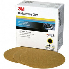 3M - 6" Diam, 120 Grit, Aluminum Oxide Hook & Loop Disc - Fine Grade, Coated, C Weight Paper Backing, Series 236U - Eagle Tool & Supply