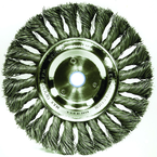 6" Diameter - 1/2-5/8" Arbor Hole - Knot Twist Stainless Straight Wheel - Eagle Tool & Supply