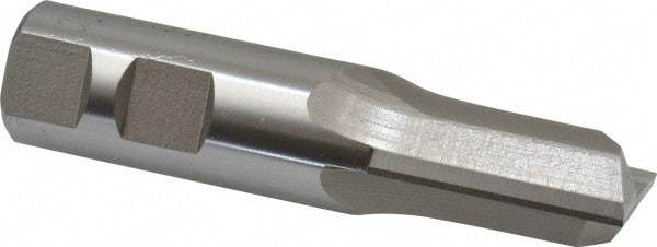 Hertel - 7/8" Diam, 1-1/2" LOC, 2 Flute High Speed Steel Keyway End Mill - Straight Flute, Uncoated, 7/8" Shank Diam, 3-3/4" OAL, 0° Helix, Centercutting - Eagle Tool & Supply