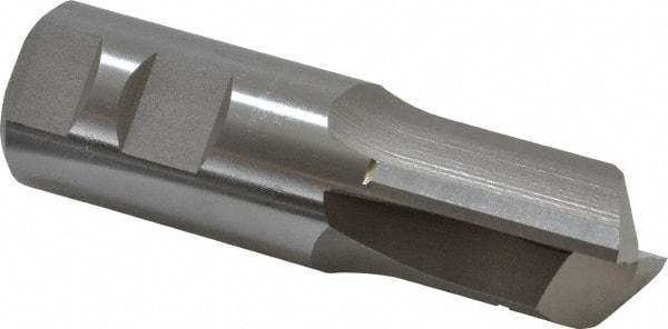 Hertel - 1-1/4" Diam, 1-5/8" LOC, 2 Flute High Speed Steel Keyway End Mill - Straight Flute, Uncoated, 1-1/4" Shank Diam, 4-1/8" OAL, 0° Helix, Centercutting - Eagle Tool & Supply
