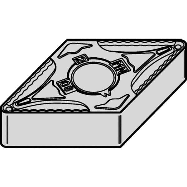 Kennametal - DNMG442 MN Grade KCP10 Carbide Turning Insert - TiCN/Al2O3 Finish, 55° Diamond, 1/2" Inscr Circle, 1/4" Thick, 1/32" Corner Radius - Eagle Tool & Supply
