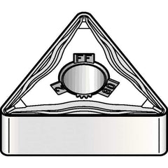 Kennametal - TNMG331 FF Grade KCU10 Carbide Turning Insert - TiAlN Finish, 60° Triangle, 3/8" Inscr Circle, 3/16" Thick, 1/64" Corner Radius - Eagle Tool & Supply