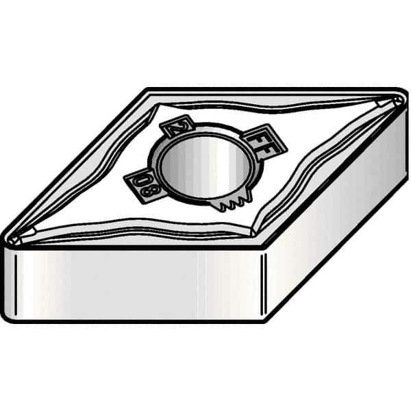 Kennametal - DNMG332 FF Grade KCP05B Carbide Turning Insert - TiOCN Finish, 55° Diamond, 3/8" Inscr Circle, 3/16" Thick, 1/32" Corner Radius - Eagle Tool & Supply