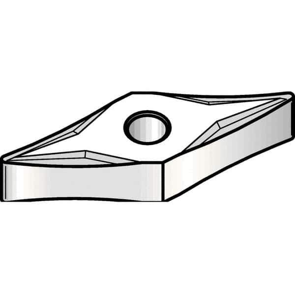 Kennametal - VNMP332 K Grade KCP10B Carbide Turning Insert - TiOCN Finish, 35° Diamond, 3/8" Inscr Circle, 3/16" Thick, 1/32" Corner Radius - Eagle Tool & Supply