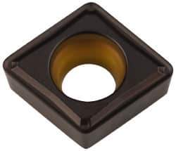 Kennametal - CCMT32.52 FW Grade KCP25 Carbide Turning Insert - TiCN/Al2O3 Finish, 80° Diamond, 3/8" Inscr Circle, 5/32" Thick, 1/32" Corner Radius - Eagle Tool & Supply