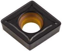 Kennametal - CCMT432 MW Grade KCP25 Carbide Turning Insert - TiCN/Al2O3 Finish, 80° Diamond, 1/2" Inscr Circle, 3/16" Thick, 1/32" Corner Radius - Eagle Tool & Supply