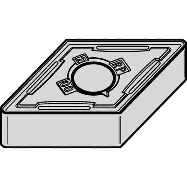 Kennametal - DNMG444 RP Grade KCP25B Carbide Turning Insert - TiCN/Al2O3/TiOCN Finish, 55° Diamond, 1/2" Inscr Circle, 1/4" Thick, 1/16" Corner Radius - Eagle Tool & Supply