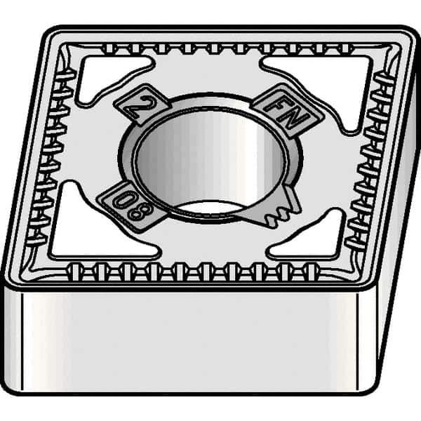 Kennametal - CNMG431 FN Grade KCP25B Carbide Turning Insert - TiCN/Al2O3/TiOCN Finish, 80° Diamond, 1/2" Inscr Circle, 3/16" Thick, 1/64" Corner Radius - Eagle Tool & Supply