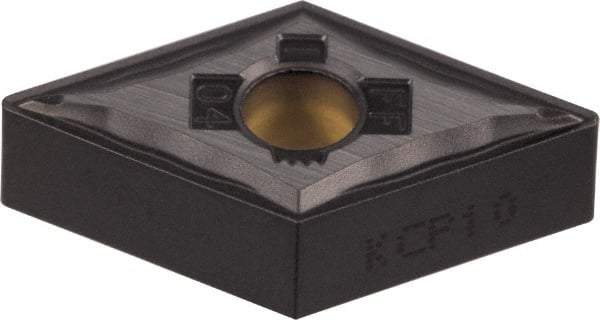 Kennametal - DNMG442 MP Grade KCM35 Carbide Turning Insert - TiN/TiCN/Al2O3 Finish, 55° Diamond, 1/2" Inscr Circle, 1/4" Thick, 1/32" Corner Radius - Eagle Tool & Supply