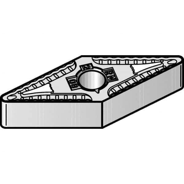 Kennametal - VNMG332 RN Grade KCP10B Carbide Turning Insert - TiOCN Finish, 35° Diamond, 3/8" Inscr Circle, 3/16" Thick, 1/32" Corner Radius - Eagle Tool & Supply