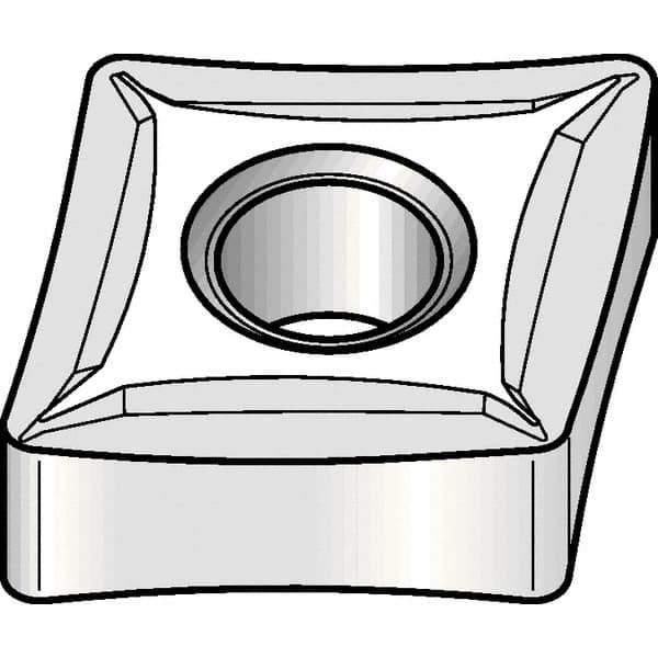 Kennametal - CNMP432 K Grade KCP25B Carbide Turning Insert - TiOCN Finish, 80° Diamond, 1/2" Inscr Circle, 3/16" Thick, 1/32" Corner Radius - Eagle Tool & Supply