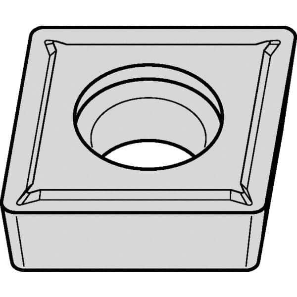 Kennametal - CCMT432 LF Grade KCP25B Carbide Turning Insert - TiOCN Finish, 80° Diamond, 1/2" Inscr Circle, 3/16" Thick, 1/32" Corner Radius - Eagle Tool & Supply