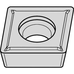 Kennametal - CPMT32.52 LF Grade KCP25B Carbide Turning Insert - TiCN/Al2O3/TiOCN Finish, 80° Diamond, 3/8" Inscr Circle, 5/32" Thick, 1/32" Corner Radius - Eagle Tool & Supply