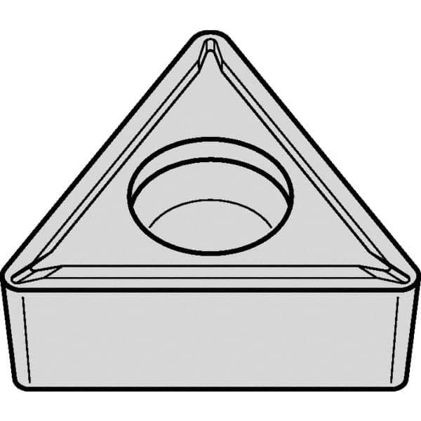 Kennametal - TCMT21.51 LF Grade KCK15B Carbide Turning Insert - TiOCN Finish, 60° Triangle, 1/4" Inscr Circle, 3/32" Thick, 1/64" Corner Radius - Eagle Tool & Supply