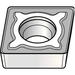 Kennametal - CCMT32.51 MF Grade KCM25B Carbide Turning Insert - 80° Diamond, 3/8" Inscr Circle, 5/32" Thick, 1/64" Corner Radius - Eagle Tool & Supply