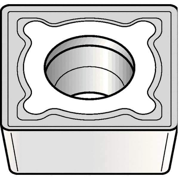 Kennametal - SCMT32.52 MF Grade KCP25B Carbide Turning Insert - TiCN/Al2O3/TiOCN Finish, 90° Square, 3/8" Inscr Circle, 5/32" Thick, 1/32" Corner Radius - Eagle Tool & Supply