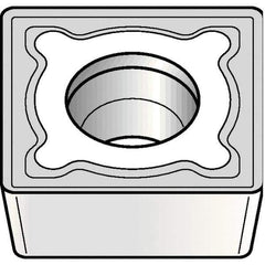 Kennametal - SCMT32.52 MF Grade KCP25B Carbide Turning Insert - TiCN/Al2O3/TiOCN Finish, 90° Square, 3/8" Inscr Circle, 5/32" Thick, 1/32" Corner Radius - Eagle Tool & Supply