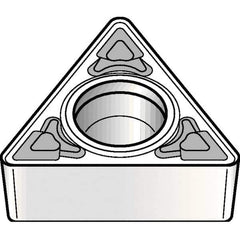 Kennametal - TPMT32.52 MF Grade KCM25B Carbide Turning Insert - TiOCN Finish, 60° Triangle, 3/8" Inscr Circle, 5/32" Thick, 1/32" Corner Radius - Eagle Tool & Supply