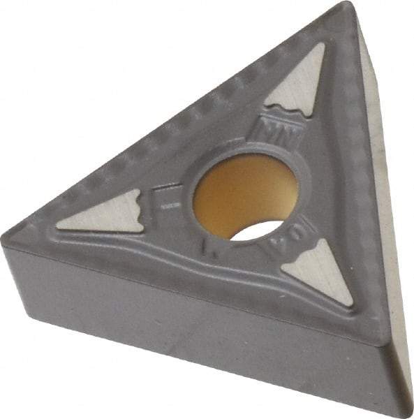 Kennametal - TNMG331 MN Grade KCP30 Carbide Turning Insert - TiCN/Al2O3 Finish, 60° Triangle, 3/8" Inscr Circle, 3/16" Thick, 1/64" Corner Radius - Eagle Tool & Supply