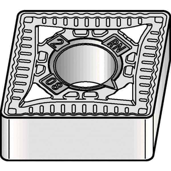 Kennametal - CNMG433 RN Grade KCP10B Carbide Turning Insert - TiCN/Al2O3/TiOCN Finish, 80° Diamond, 1/2" Inscr Circle, 3/16" Thick, 3/64" Corner Radius - Eagle Tool & Supply