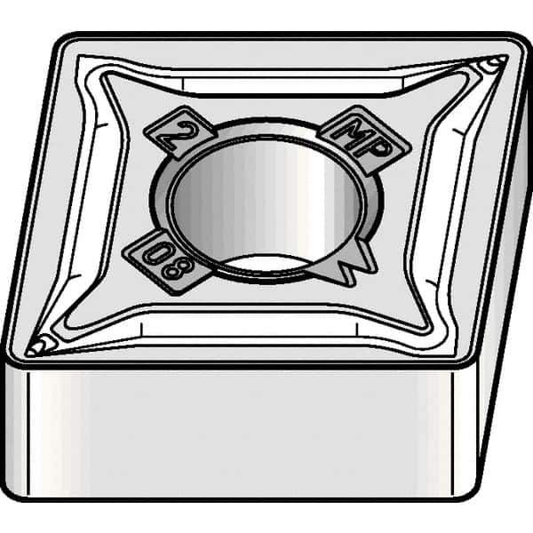 Kennametal - CNMG432 MP Grade KCP25B Carbide Turning Insert - TiOCN Finish, 80° Diamond, 1/2" Inscr Circle, 3/16" Thick, 1/32" Corner Radius - Eagle Tool & Supply