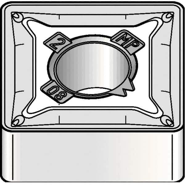 Kennametal - SNMG433 MP Grade KCM35 Carbide Turning Insert - TiN/TiCN/Al2O3 Finish, 90° Square, 1/2" Inscr Circle, 3/16" Thick, 3/64" Corner Radius - Eagle Tool & Supply