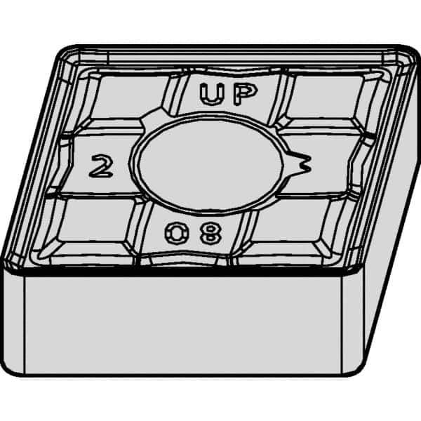 Kennametal - CNMG432 UP Grade KCM15B Carbide Turning Insert - TiOCN Finish, 80° Diamond, 1/2" Inscr Circle, 3/16" Thick, 1/32" Corner Radius - Eagle Tool & Supply