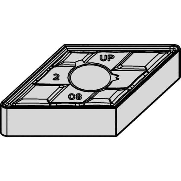 Kennametal - DNMG432 UP Grade KCM25B Carbide Turning Insert - TiOCN Finish, 55° Diamond, 1/2" Inscr Circle, 3/16" Thick, 1/32" Corner Radius - Eagle Tool & Supply