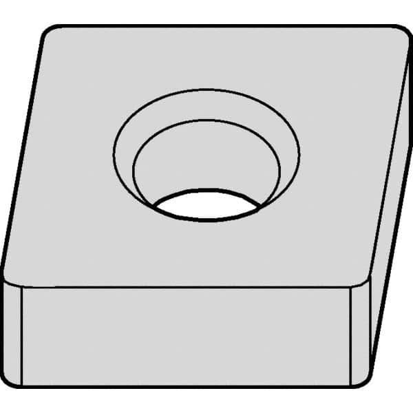 Kennametal - CNMA431 NONE Grade KCK05B Carbide Turning Insert - TiOCN Finish, 80° Diamond, 1/2" Inscr Circle, 3/16" Thick, 1/64" Corner Radius - Eagle Tool & Supply