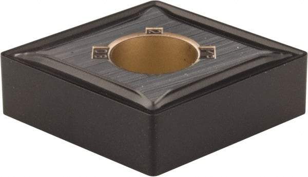 Kennametal - CNMG642 MP Grade KCM25 Carbide Turning Insert - TiN/TiCN/Al2O3 Finish, 80° Diamond, 3/4" Inscr Circle, 1/4" Thick, 1/32" Corner Radius - Eagle Tool & Supply