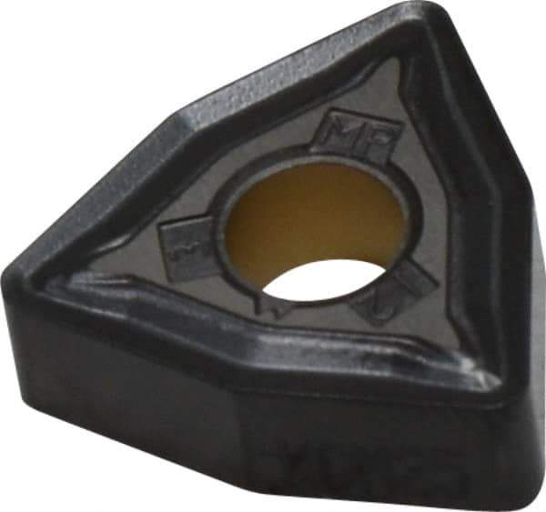 Kennametal - WNMG433 MP Grade KCM25 Carbide Turning Insert - TiCN/Al2O3 Finish, 80° Trigon, 1/2" Inscr Circle, 3/16" Thick, 3/64" Corner Radius - Eagle Tool & Supply