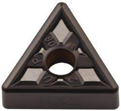 Kennametal - TNMG332 UP Grade KCM25 Carbide Turning Insert - TiCN/Al2O3 Finish, 60° Triangle, 3/8" Inscr Circle, 3/16" Thick, 1/32" Corner Radius - Eagle Tool & Supply
