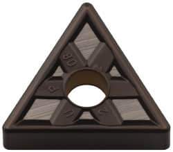 Kennametal - TNMG432 UP Grade KCM25 Carbide Turning Insert - TiCN/Al2O3 Finish, 60° Triangle, 1/2" Inscr Circle, 3/16" Thick, 1/32" Corner Radius - Eagle Tool & Supply
