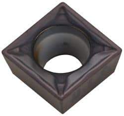 Kennametal - SPMT32.51 FP Grade KC5010 Carbide Turning Insert - TiAlN Finish, 90° Square, 3/8" Inscr Circle, 5/32" Thick, 1/64" Corner Radius - Eagle Tool & Supply