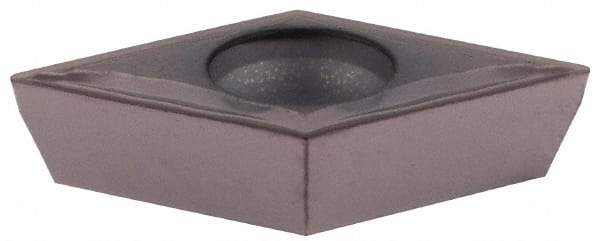 Kennametal - DPMT32.51 FP Grade KCU25 Carbide Turning Insert - TiAlN Finish, 55° Diamond, 3/8" Inscr Circle, 5/32" Thick, 1/64" Corner Radius - Eagle Tool & Supply