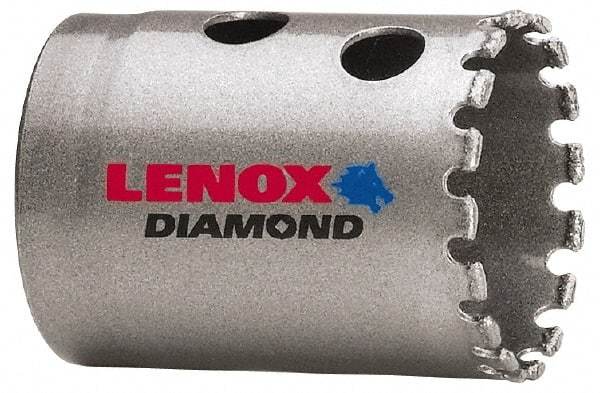 Lenox - 1-1/2" Diam, 1-5/8" Cutting Depth, Hole Saw - Diamond Grit Saw, Continuous Edge - Eagle Tool & Supply