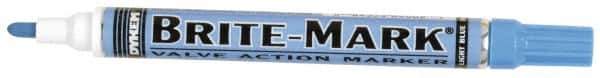 Dykem - Light Blue Oil-Based Paint Marker - Medium Tip, Oil Based - Eagle Tool & Supply