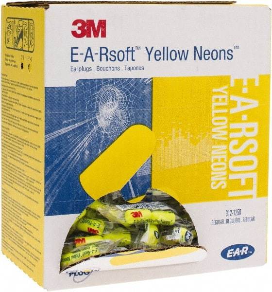 3M - Disposable, Uncorded, 33 dB Earplugs - Yellow, 200 Pairs - Eagle Tool & Supply
