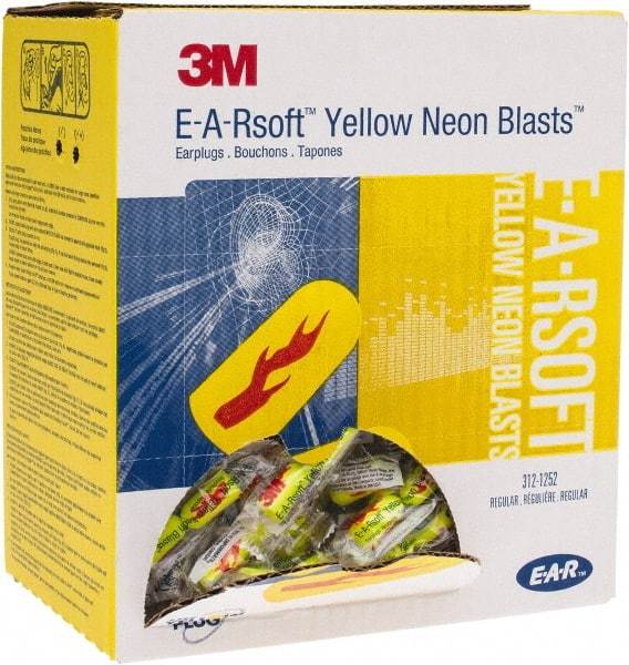 3M - Disposable, Uncorded, 33 dB Earplugs - Yellow, 200 Pairs - Eagle Tool & Supply
